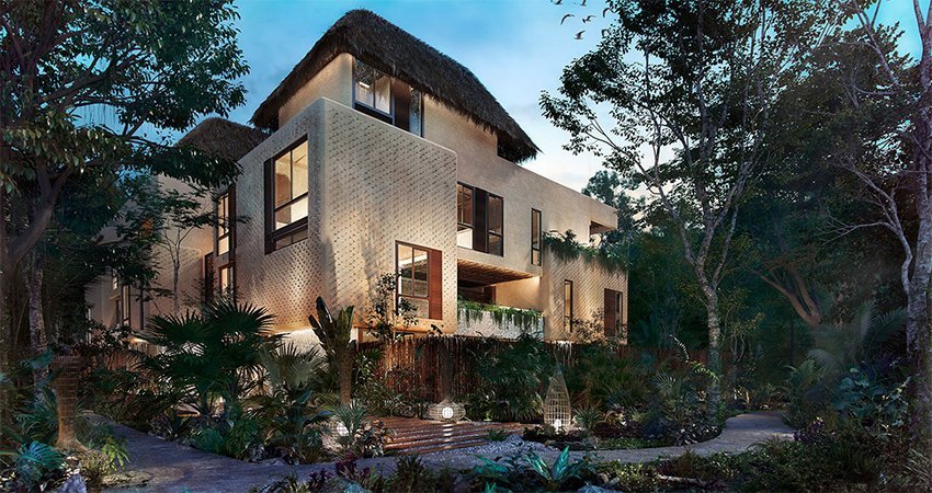 Exterior facade with Palapa Zambo Tulum