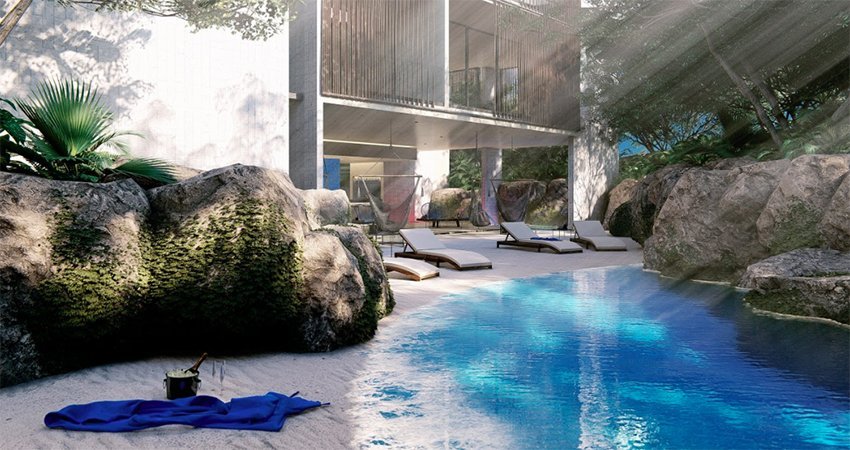 piscina tipo playa