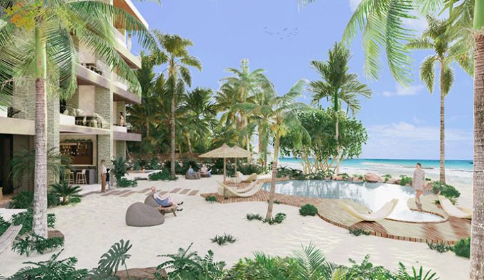 Beach Pool Area en Kaoba Tulum